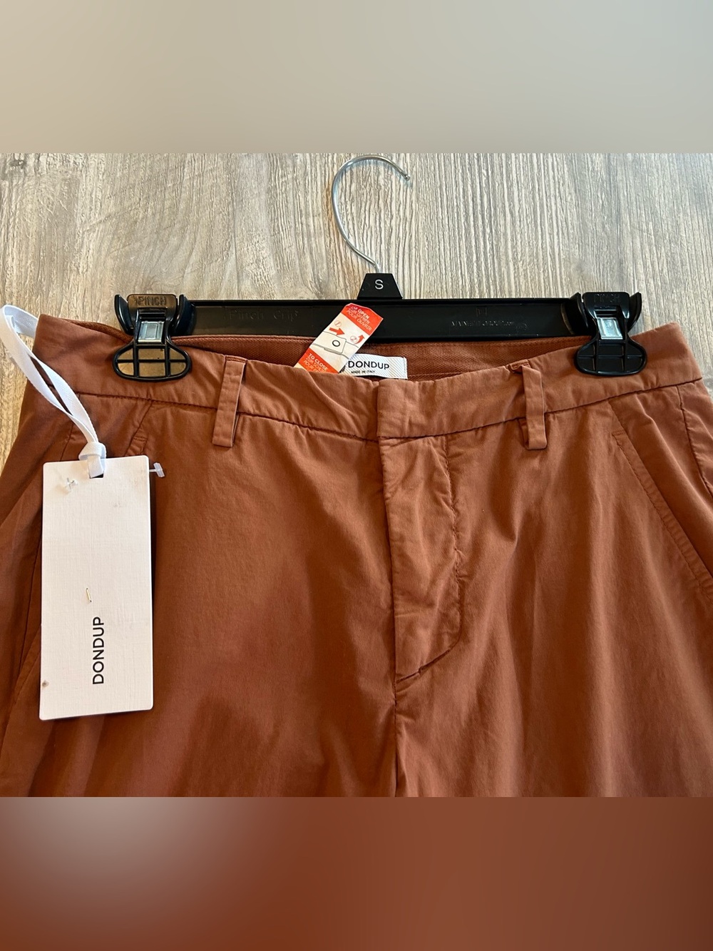 DONDUP GAUBERT SLIM-FIT COTTON WEAVE CUFFED ITALIAN TROUSERS 29 x 29 UNCUFFED 31 - Picture 5 of 11